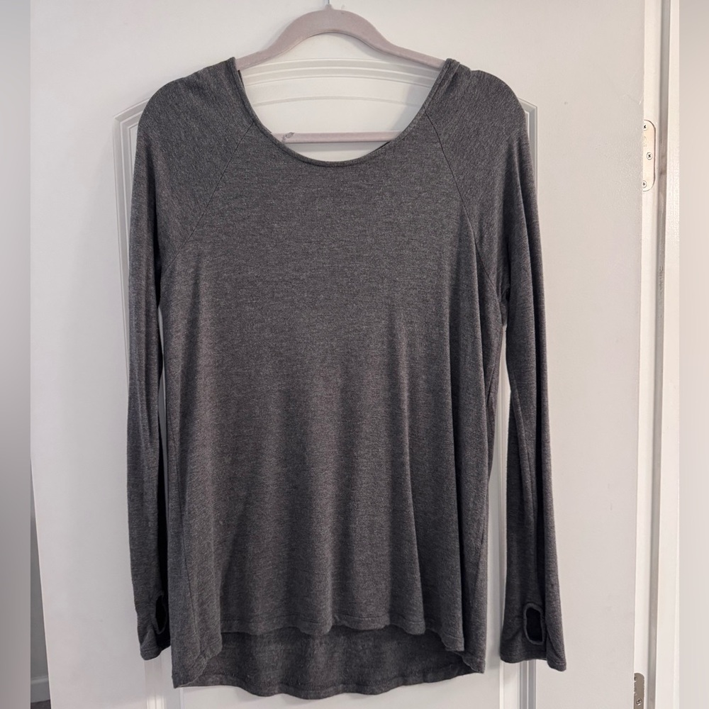 Market & Spruce Charcoal Long Sleeve Top